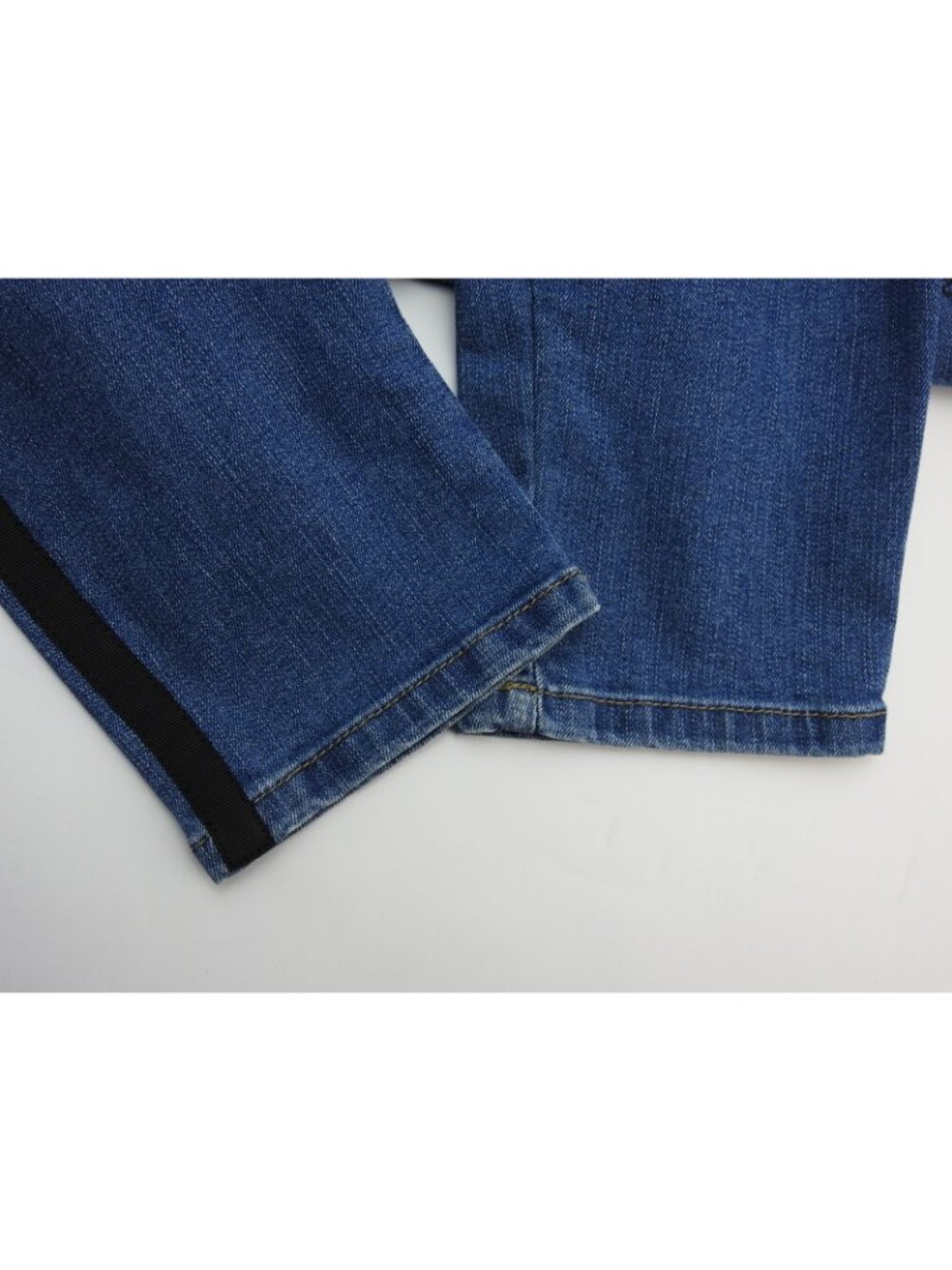 Style  Co Ultra Skinny Jeans Womens 14 Blue Lace Floral Side Stripe Stretch Deni - Picture 11 of 13